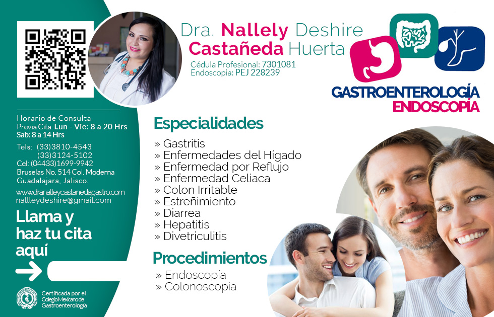 Dra. Nalley Deshire Castañeda Huerta Gastroenterologa Guadalajara Jalisco Mexico
