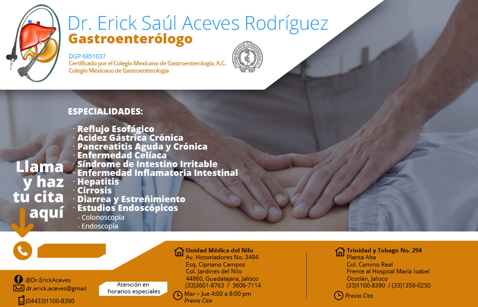 Dr Erick Saul AcevesRodriguez Gastroenterologo Endoscopista Tlaquepaque Guadalajara Jalisco Mexico